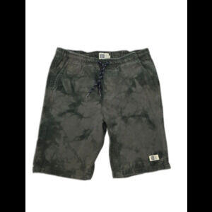 Lira Green Black Tie-Dye Flat Front Men’s Shorts Size S
